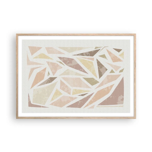 Póster en marco roble claro - Composición de vidrieras - 100x70 cm