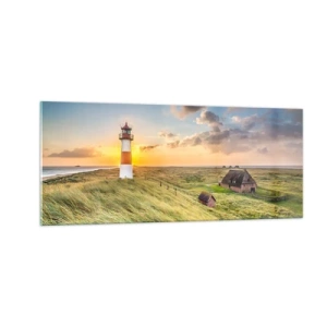 Cuadro sobre vidrio - Impresiones sobre Vidrio - Entre las olas - 100x40 cm