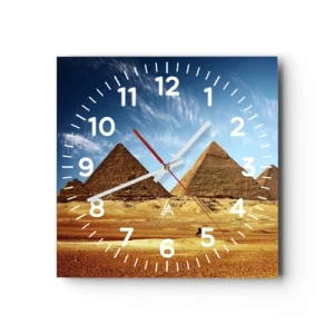 Reloj de pared - Reloj de vidrio - 40 siglos te observan - 30x30 cm