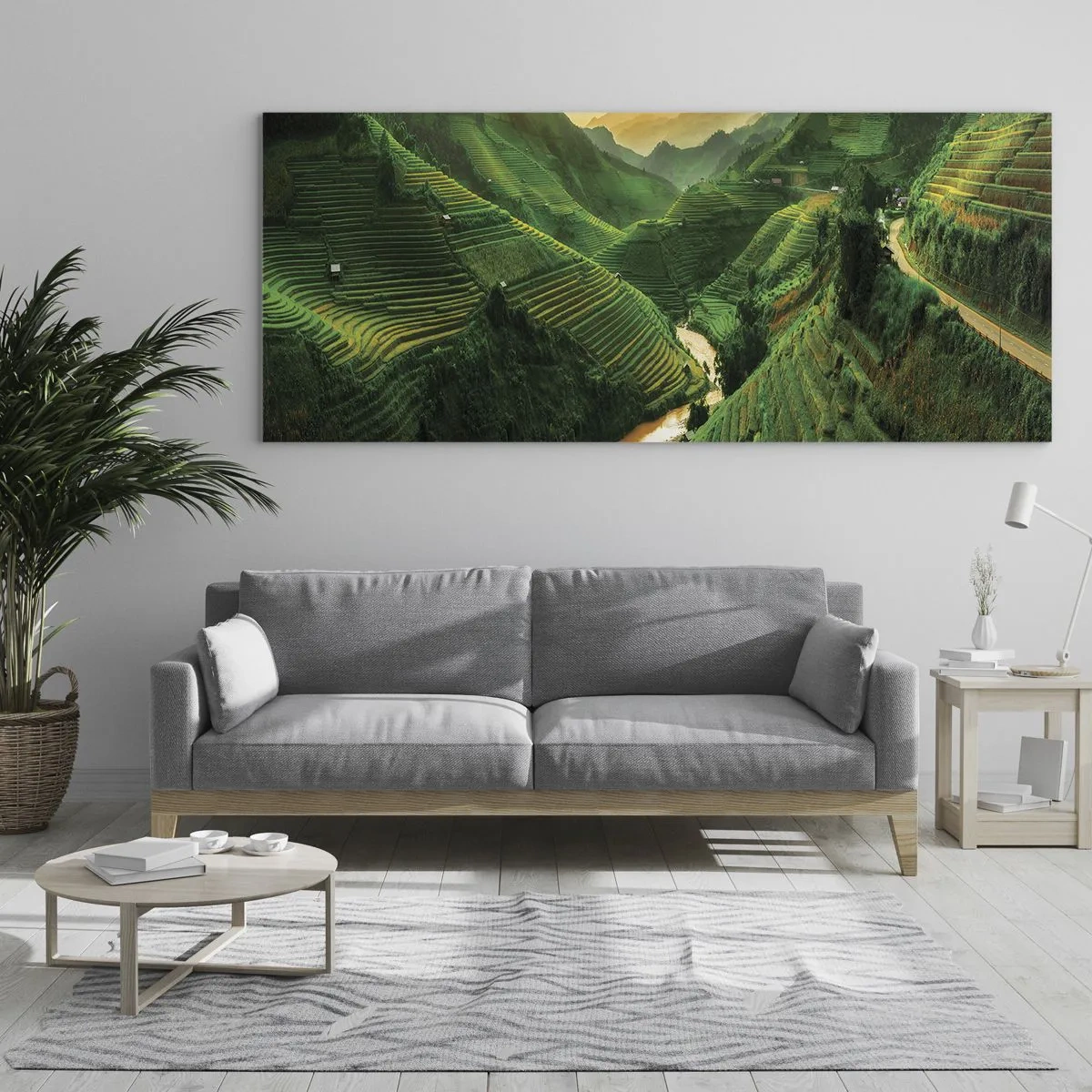 Cuadro sobre vidrio - Impresiones sobre Vidrio - Valle vietnamita - 100x40 cm