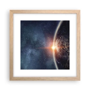 Póster en marco roble claro - En una nueva perspectiva - 30x30 cm