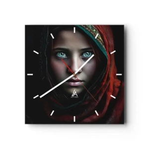 Reloj de pared - Reloj de vidrio - Princesa del Este - 40x40 cm