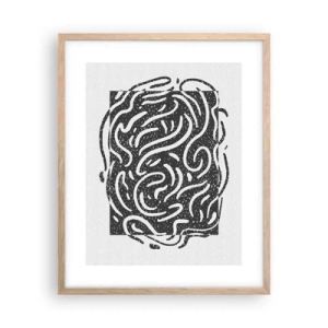 Póster en marco roble claro - Abstracción: una danza de alegría - 40x50 cm