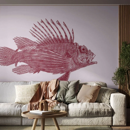 Fotomural personalizado Autoadhesivo Deluxe Sticker - Un habitante de aguas exóticas - Pez, pez león, Tropical