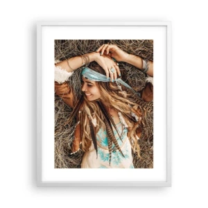 Póster en marco blanco - El verano del amor - 40x50 cm