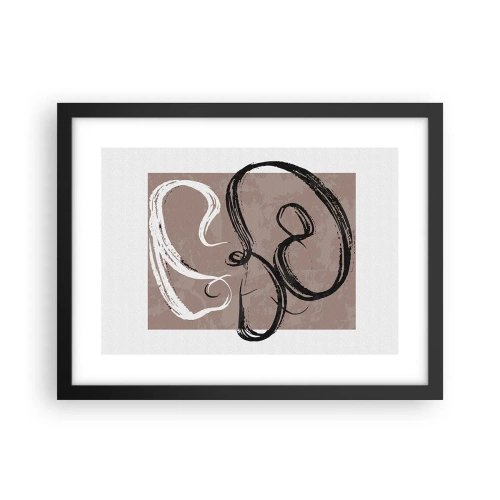 Póster en marco negro - Composición: la búsqueda de la plenitud - 40x30 cm