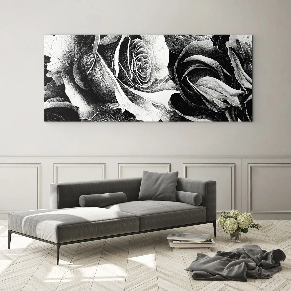 Cuadro sobre vidrio - Impresiones sobre Vidrio - Siempre como una reina - 100x40 cm