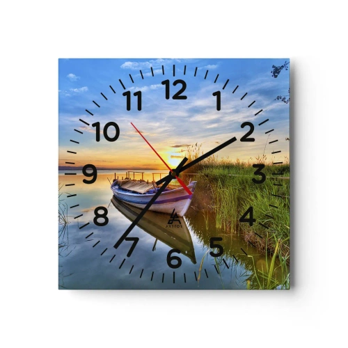 Reloj de pared - Reloj de vidrio - Sueños cumplidos - 30x30 cm