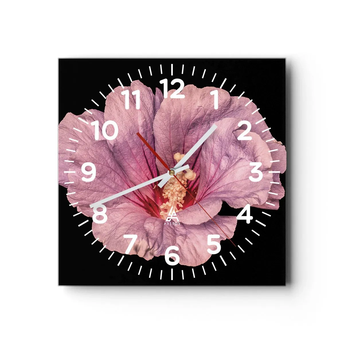 Reloj de pared - Reloj de vidrio - Directo al corazón - 30x30 cm