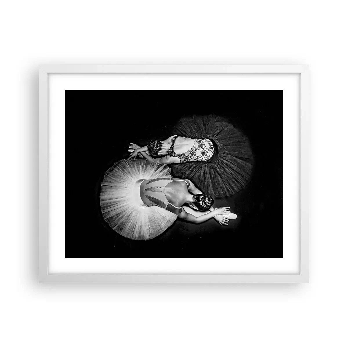 Póster en marco blanco - Yin y yang: el equilibrio perfecto - 50x40 cm