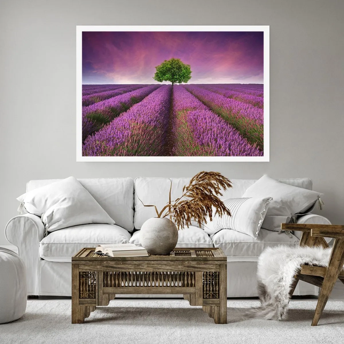 Póster - En los campos de lavanda - 50x40 cm