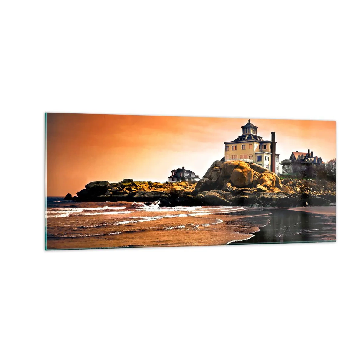 Cuadro sobre vidrio - Impresiones sobre Vidrio - La elegancia de la costa oeste - 100x40 cm