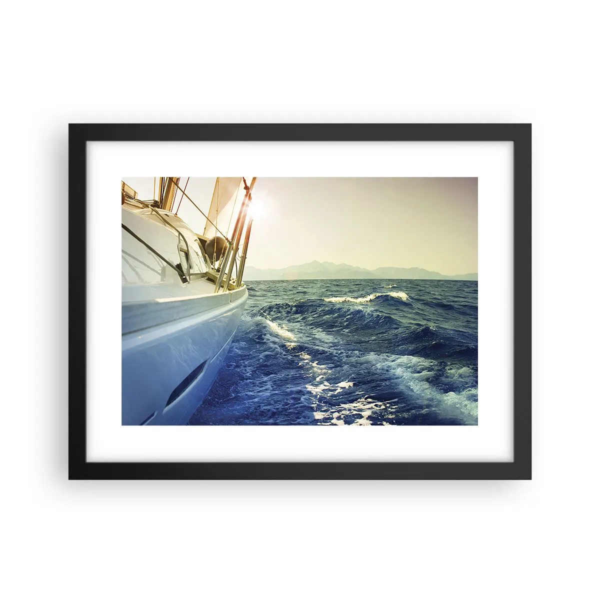 Póster en marco negro - Para una aventura - 40x30 cm