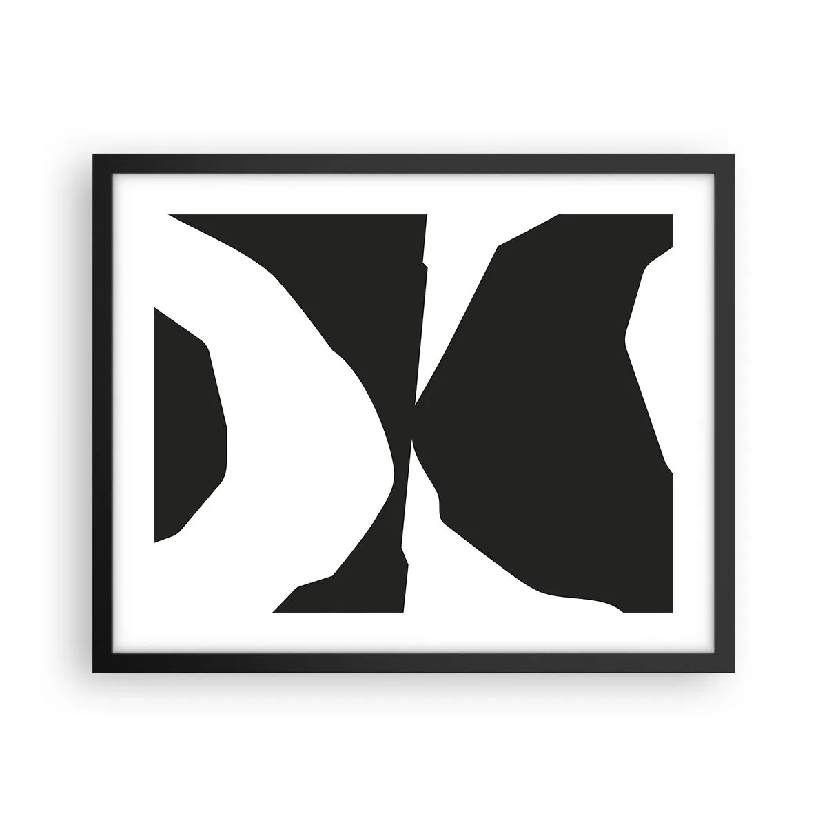 Póster en marco negro - Positivo-negativo - 50x40 cm