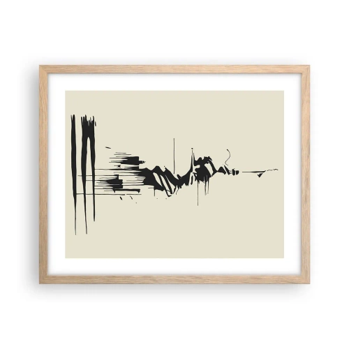 Póster en marco roble claro - Abstracción apresurada - 50x40 cm