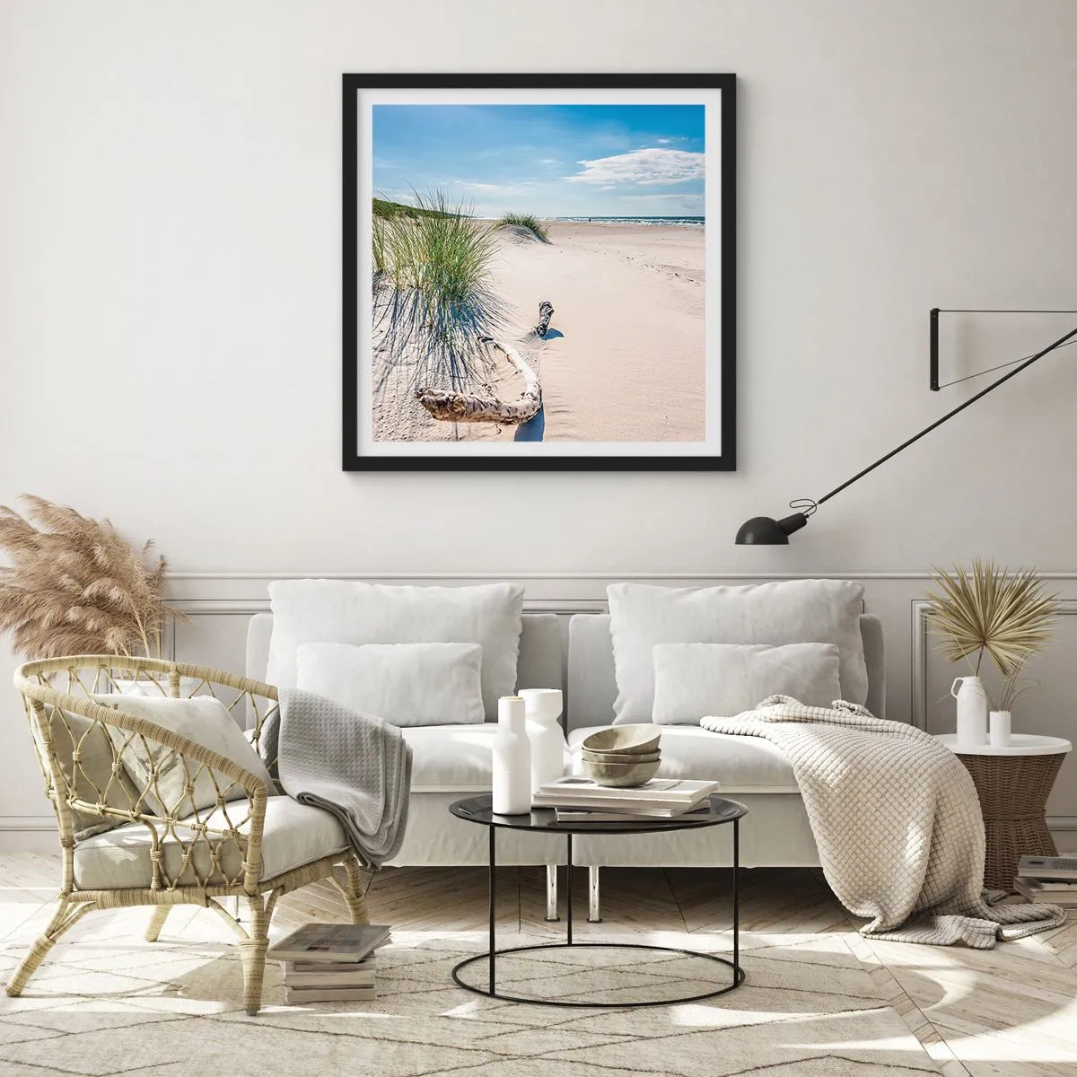 Póster en marco negro - ¿La más bella? Báltico - 40x40 cm