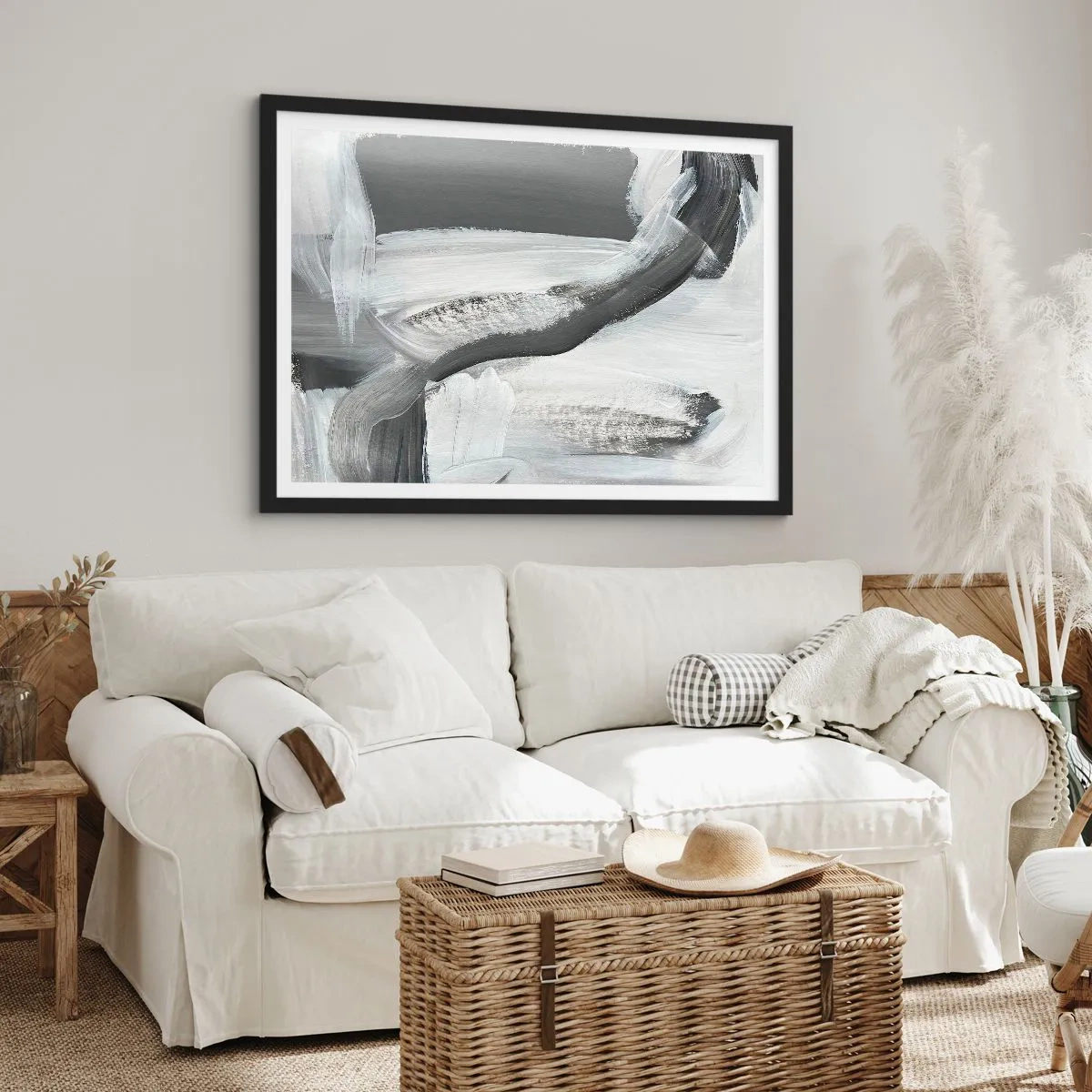 Póster en marco negro - Con movimientos decididos - 91x61 cm