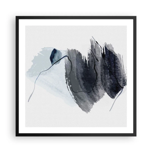 Póster en marco negro - Intensidad y movimiento - 60x60 cm