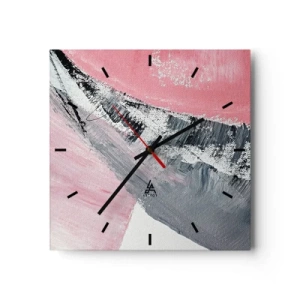 Reloj de pared - Reloj de vidrio - Composición a juego - 40x40 cm