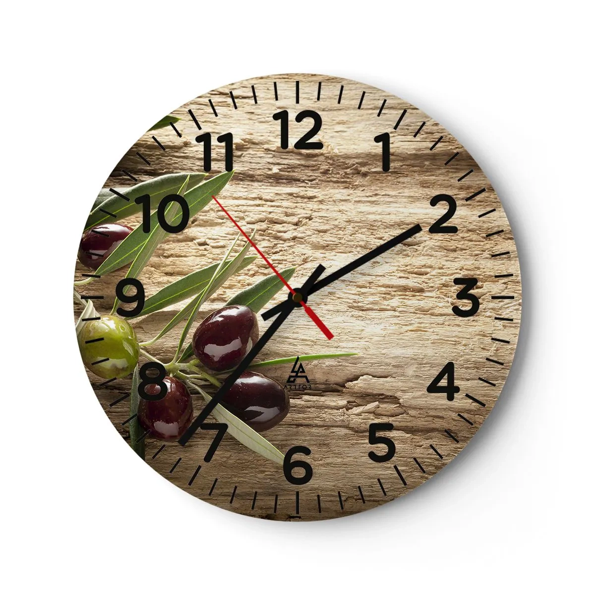 Reloj de pared - Reloj de vidrio - Directamente de la naturaleza - 30x30 cm
