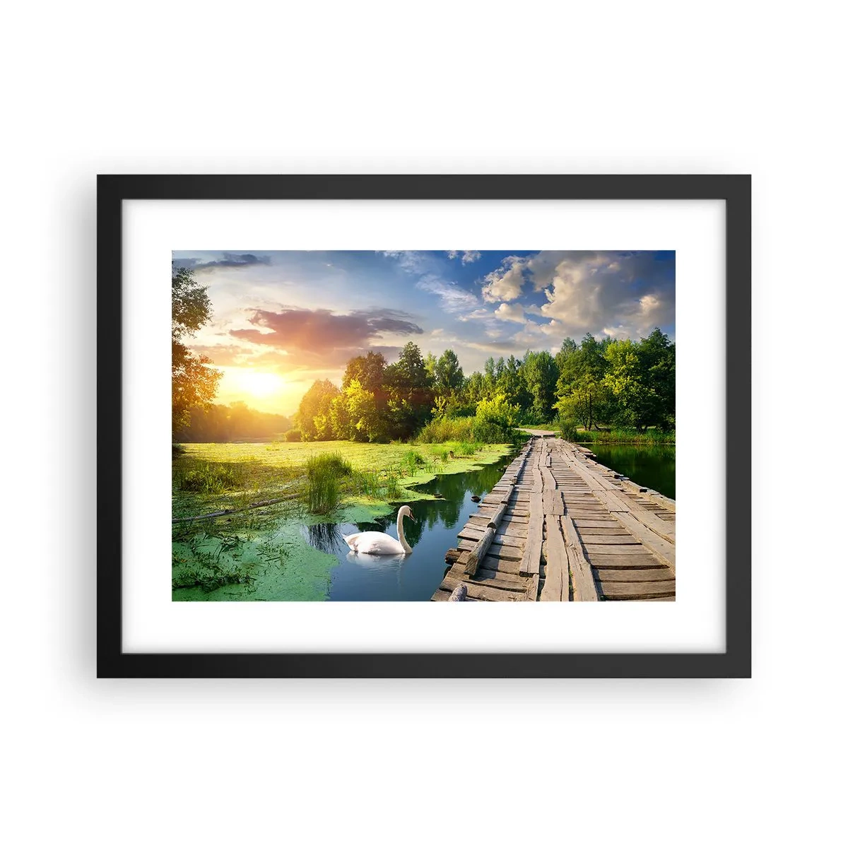 Póster en marco negro - Verano, verano en todas partes - 40x30 cm