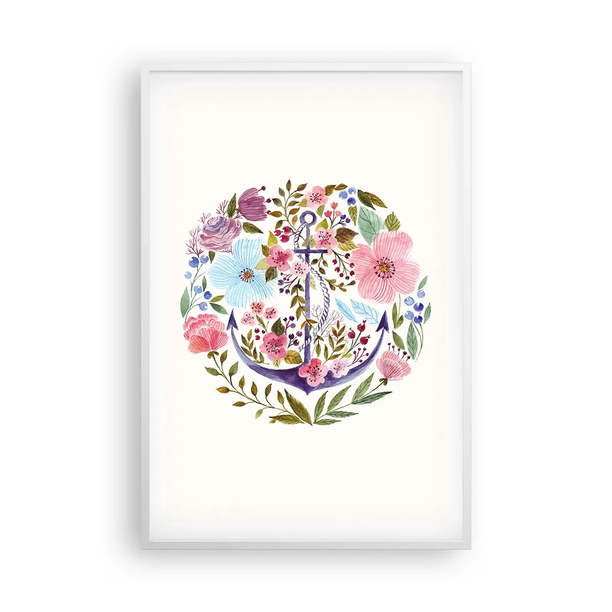 Póster en marco blanco - El sueño reparador de un marinero - 61x91 cm