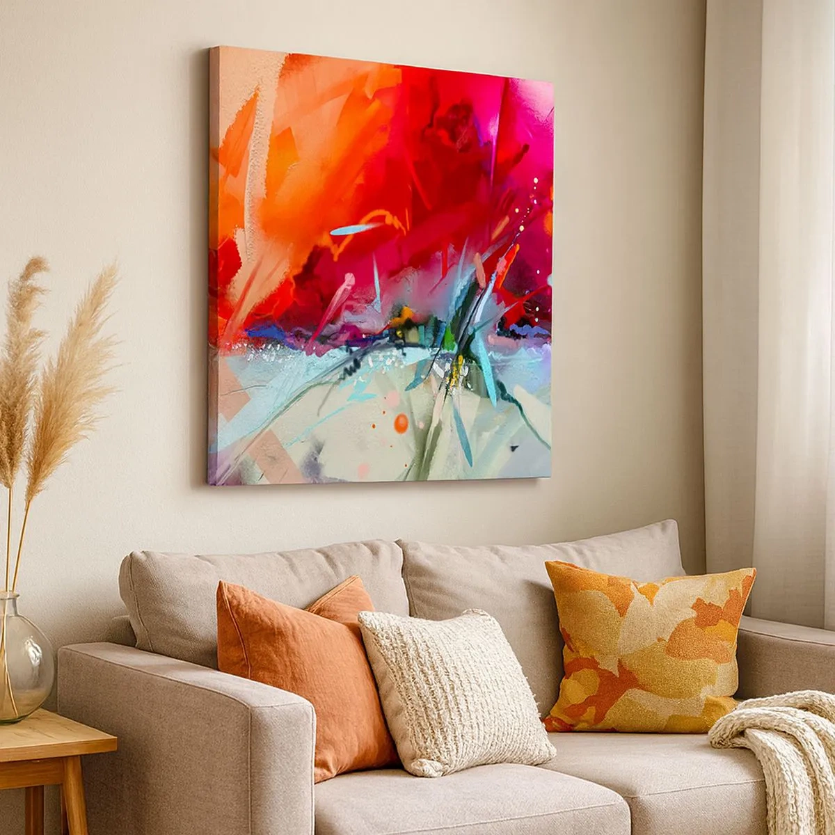 Cuadro sobre lienzo - Impresión de Imagen - Una explosión de luces y colores - 30x30 cm