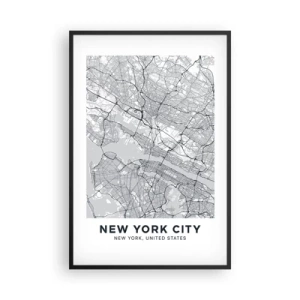 Póster en marco negro - Anatomía de una metrópolis - 61x91 cm