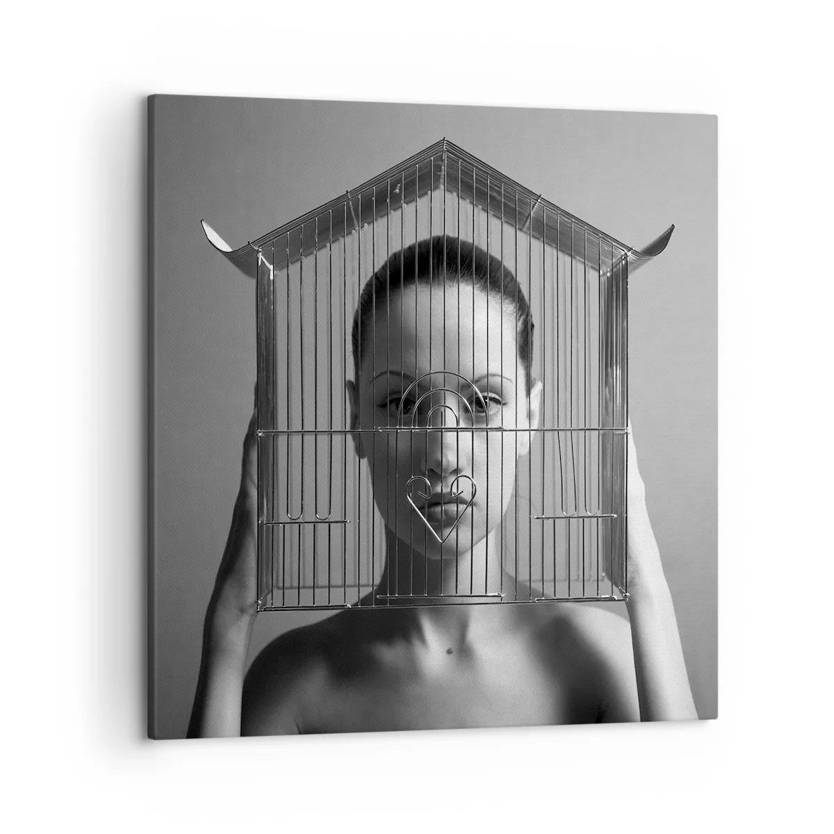 Cuadro sobre lienzo - Impresión de Imagen - Un retrato algo surrealista - 50x50 cm