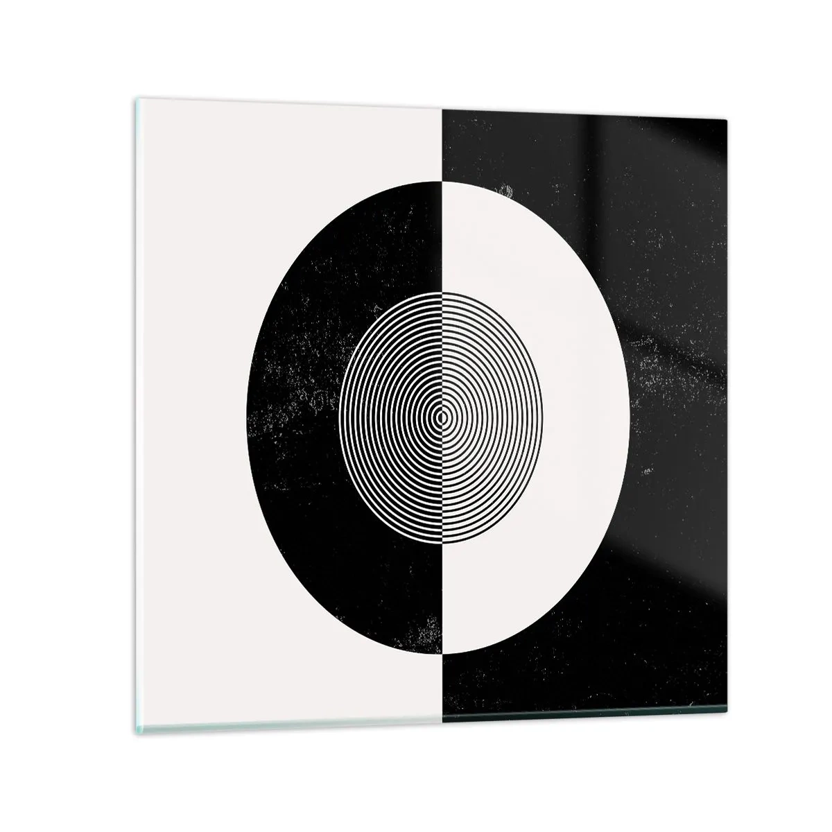 Cuadro sobre vidrio - Impresiones sobre Vidrio - Armonía en blanco y negro - 40x40 cm