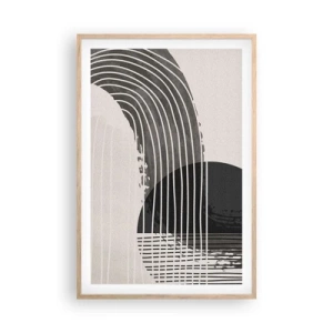 Póster en marco roble claro - Ida y vuelta - 61x91 cm