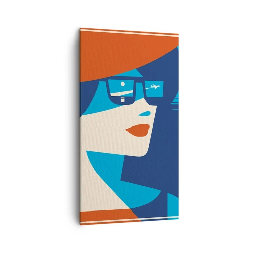 Cuadro sobre lienzo - Impresión de Imagen - Cartel de vacaciones - 45x80 cm