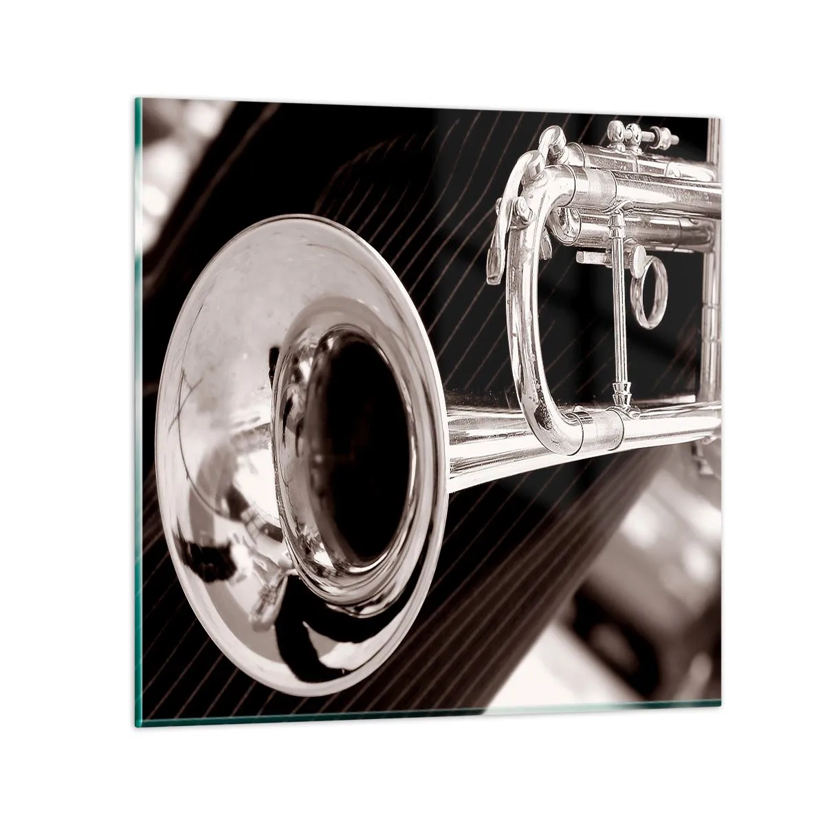 Cuadro sobre vidrio - Impresiones sobre Vidrio - Viaje musical a los años 30. - 40x40 cm