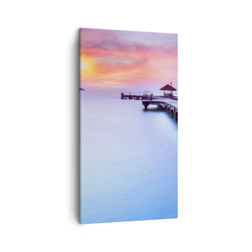 Cuadro sobre lienzo - Impresión de Imagen - Un mar de calma hasta el horizonte - 45x80 cm