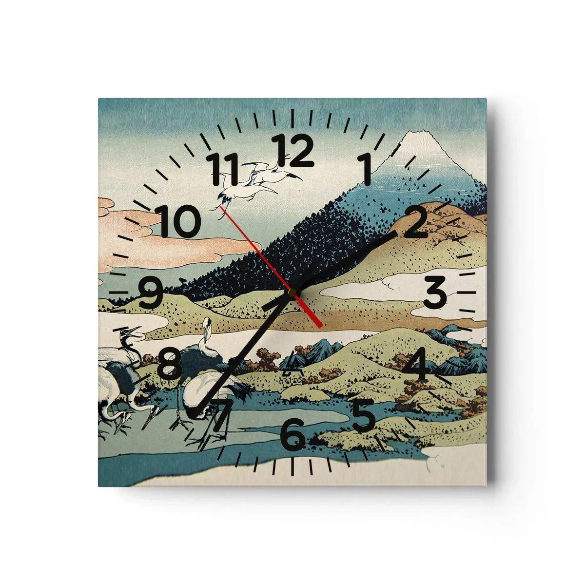 Reloj de pared - Reloj de vidrio - Alma japonesa - 30x30 cm