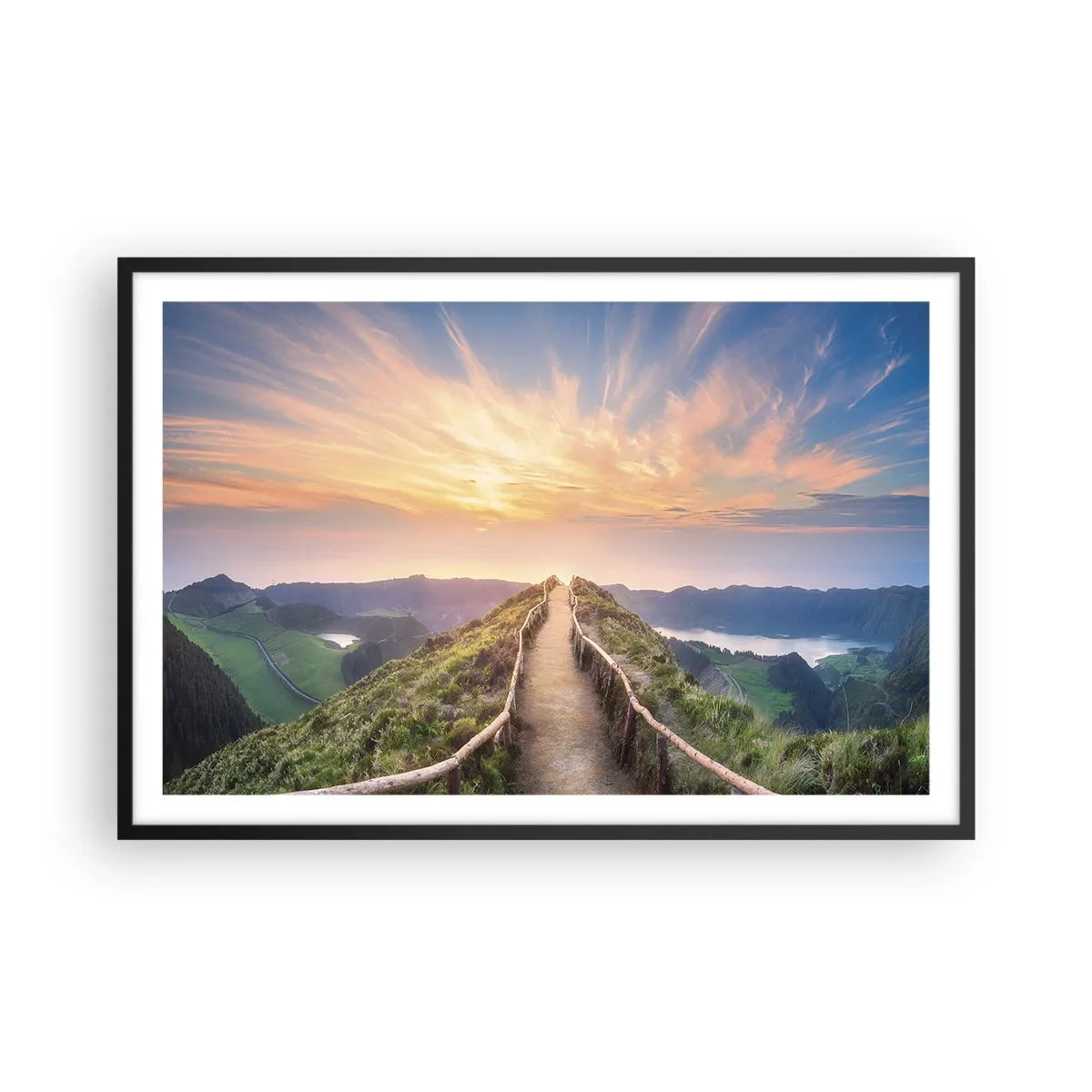 Póster en marco negro - Cerca del cielo - 91x61 cm