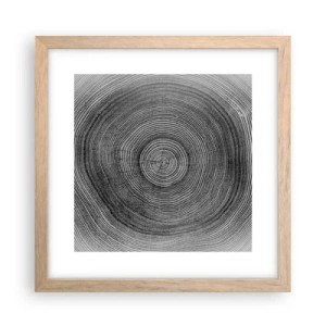 Póster en marco roble claro - El paso del tiempo - 30x30 cm