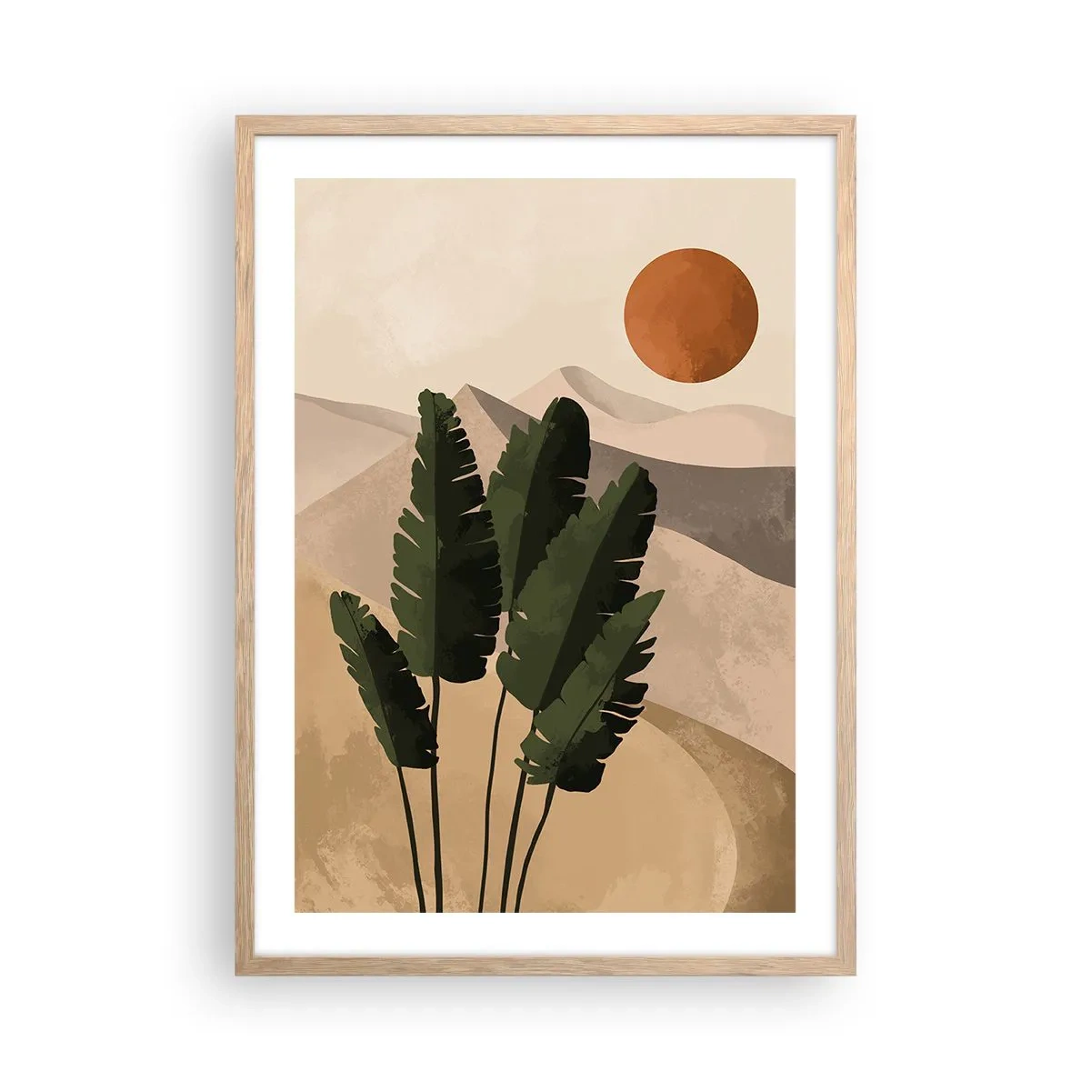 Póster en marco roble claro - El triunfo de la vida - 50x70 cm