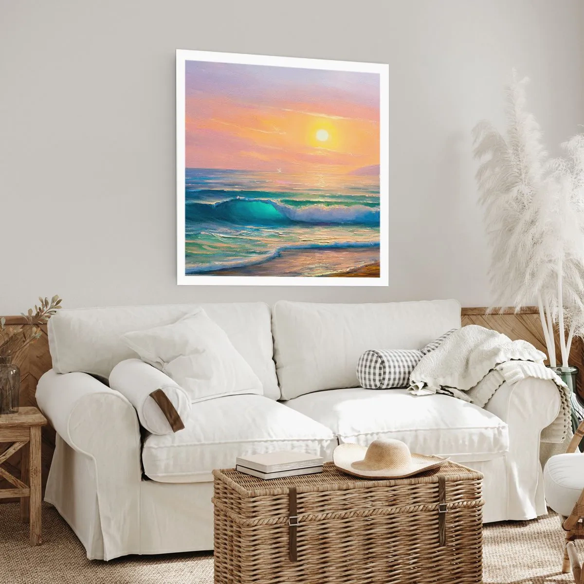 Póster - El canto turquesa de las olas - 40x40 cm