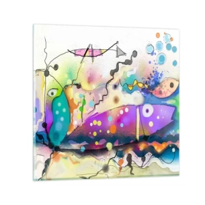 Cuadro sobre vidrio - Impresiones sobre Vidrio - ¡No hay palabras! - 60x60 cm