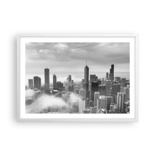 Póster en marco blanco - Paisaje americano - 70x50 cm