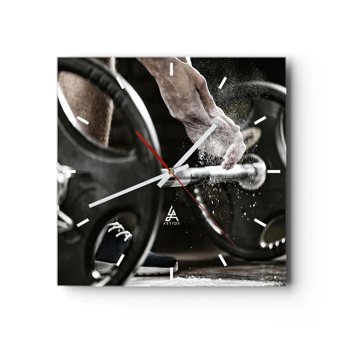 Reloj de pared - Reloj de vidrio - ¡Reto aceptado! - 40x40 cm