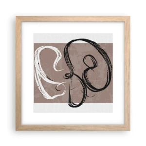 Póster en marco roble claro - Composición: la búsqueda de la plenitud - 30x30 cm