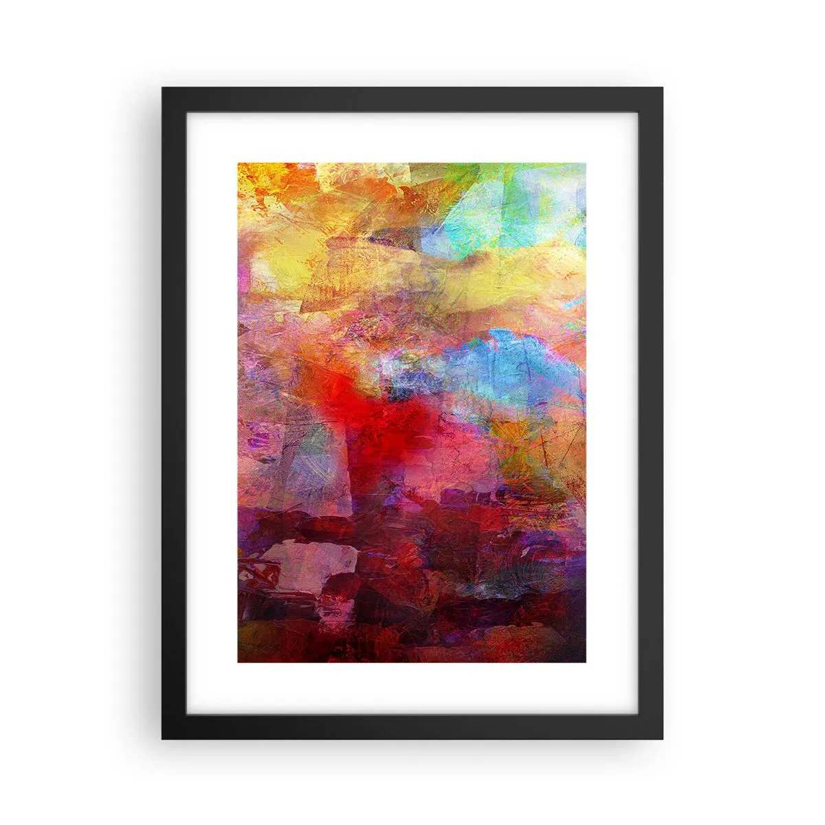 Póster en marco negro - Mira dentro del arco iris - 30x40 cm