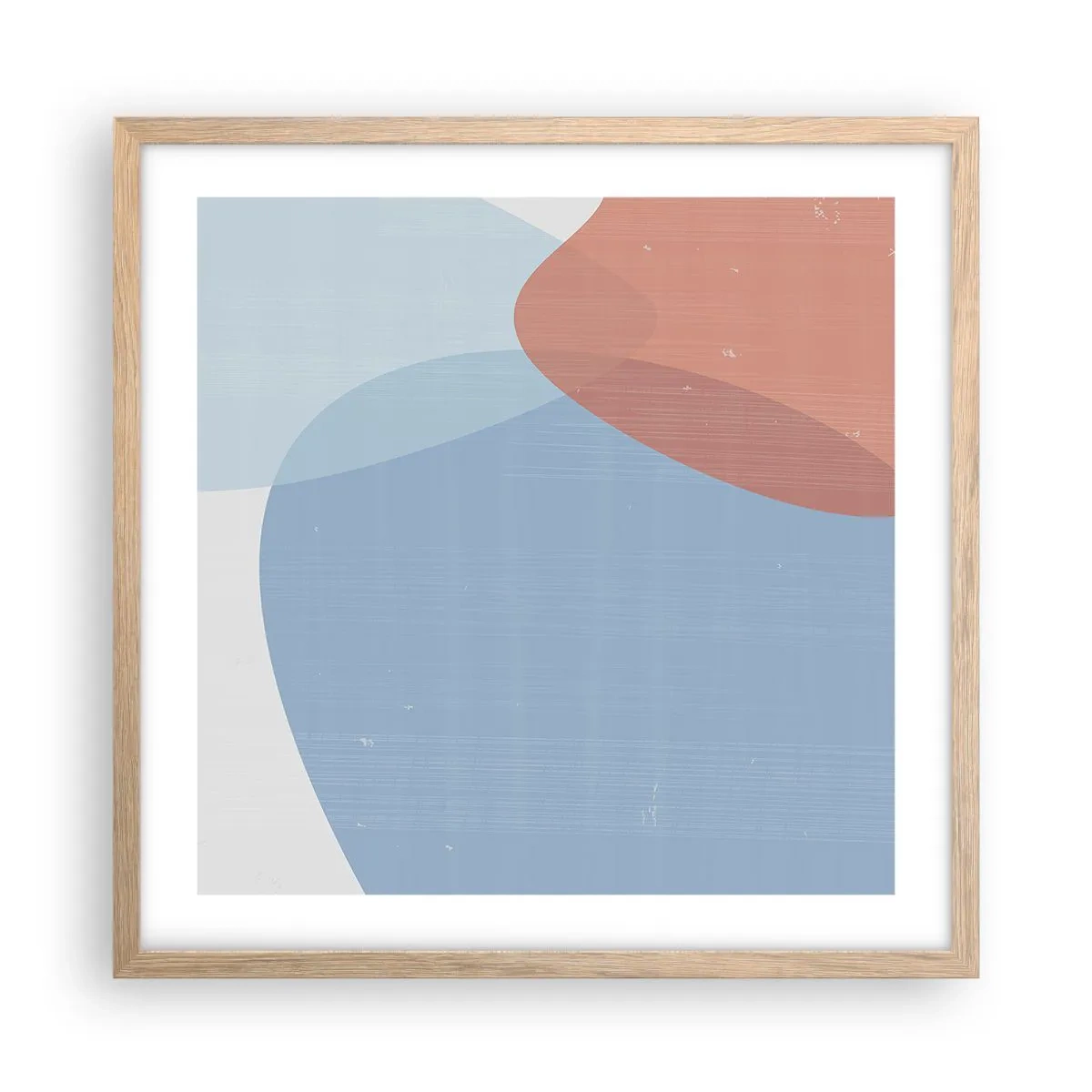 Póster en marco roble claro - Relaciones en colores pastel - 50x50 cm