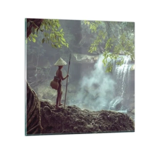 Cuadro sobre vidrio - Impresiones sobre Vidrio - Amistad con la naturaleza - 30x30 cm