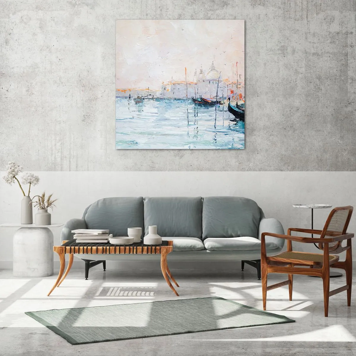 Cuadro sobre vidrio - Impresiones sobre Vidrio - Más allá del agua, más allá de la niebla - 70x70 cm