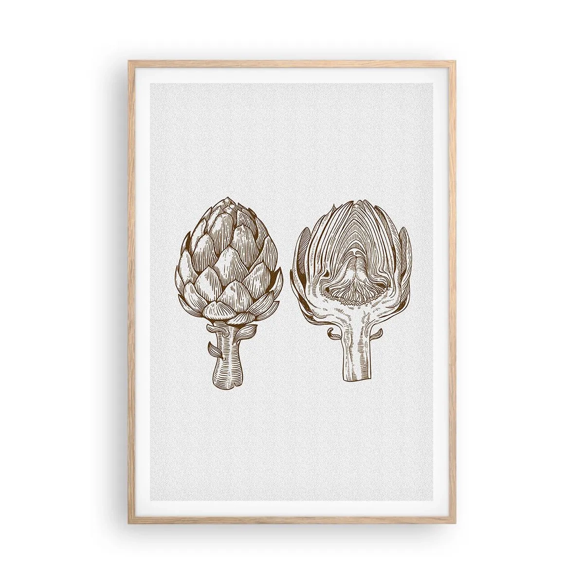 Póster en marco roble claro - Lección de anatomía - 70x100 cm