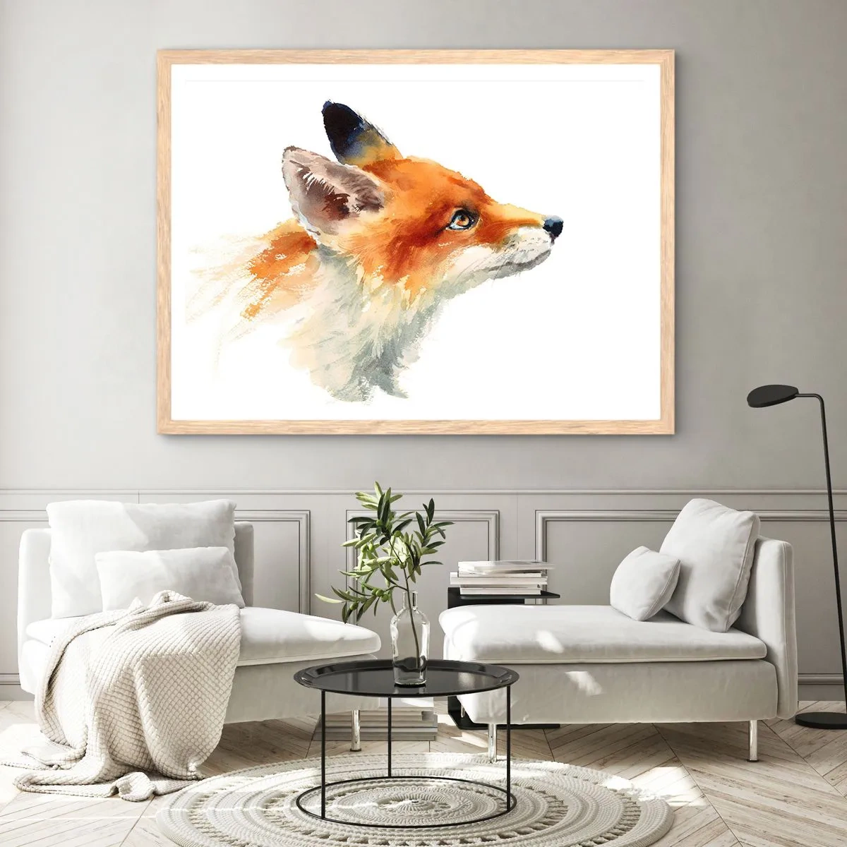 Póster en marco roble claro - Nunca se es demasiado cuidadoso - 40x30 cm