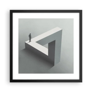 Póster en marco negro - Y, sin embargo, es posible - 40x40 cm